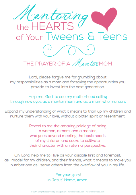 A Prayer for a Mentor Mom