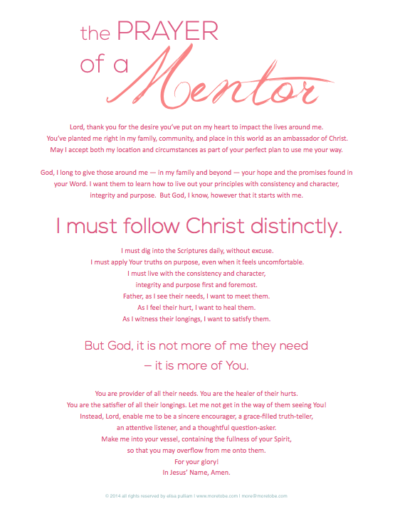 Prayer of a Mentor