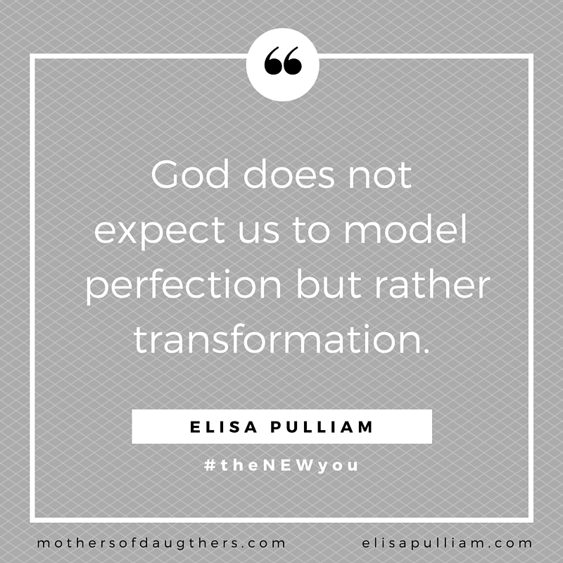 God does not expect us to model perfection but rather transformation.
