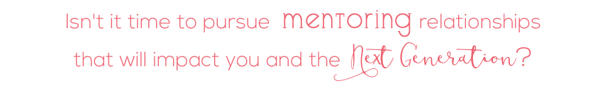 Isn't it time to pursue mentoring relationships?