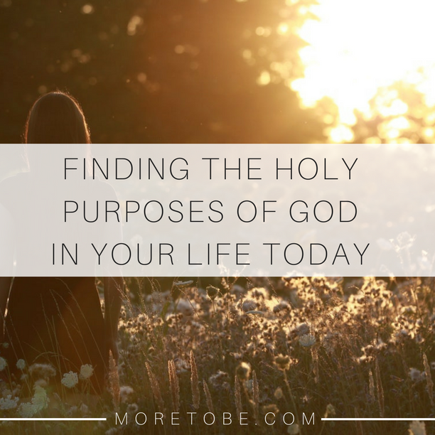 Finding the holy purposes of God in your life today
