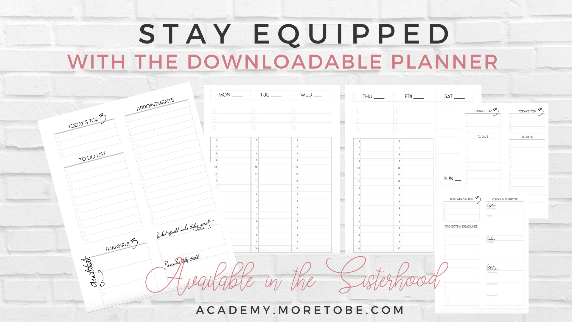 Equipped Downloadable Planner