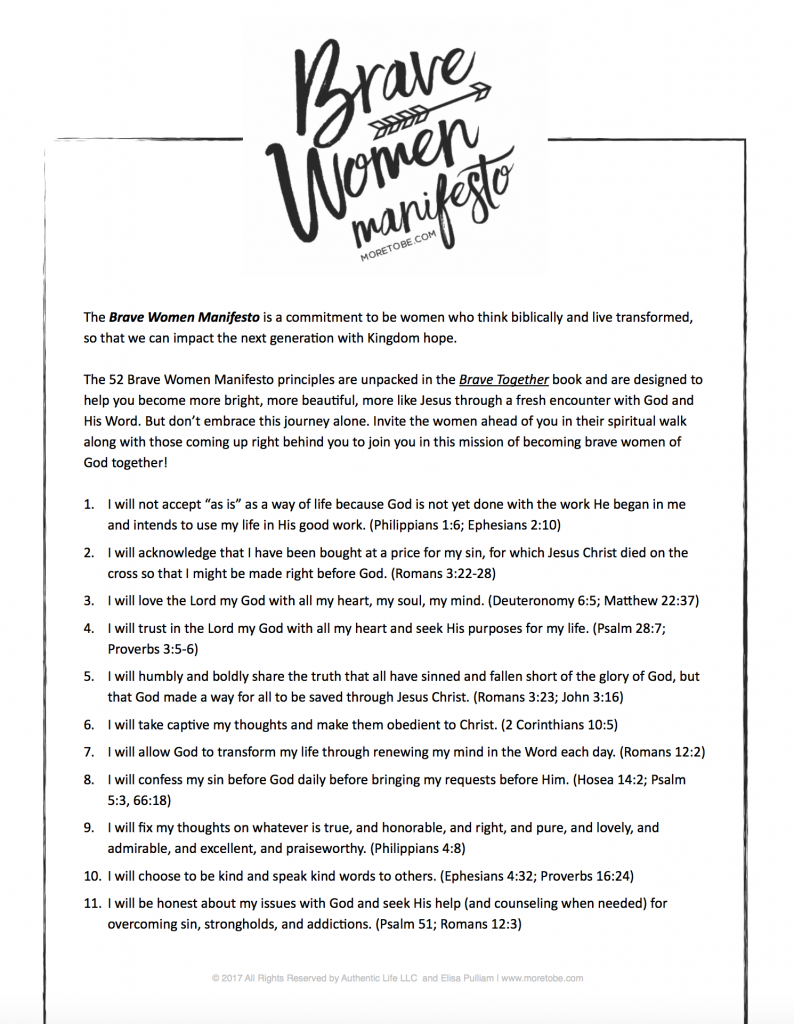 Brave Women Manifesto