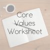 Core Values Worksheet