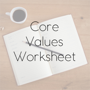 Core Values Worksheet