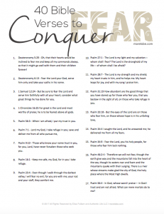40 Bible Verses to Conquer Fear